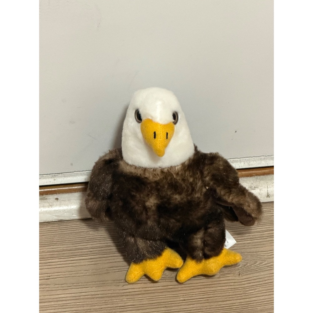 The Petting Zoo Bald Eagle Plush Stuffed Animal Brown White Bird 8 Inch